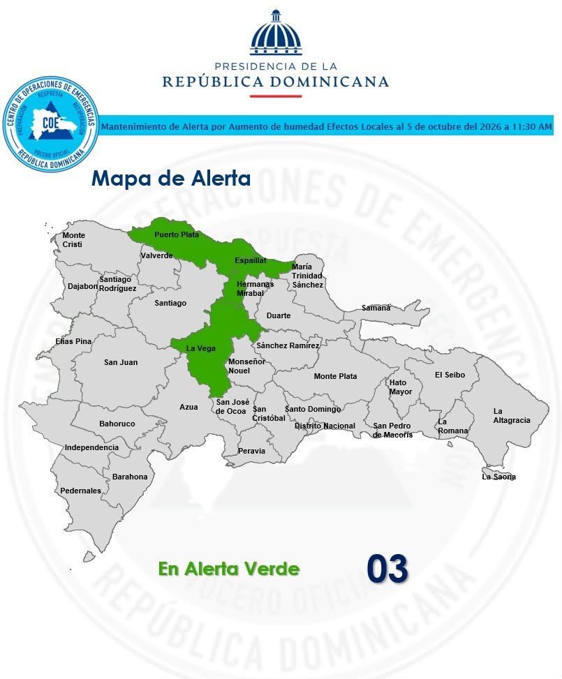 Recomendaciones del COE ante la Alerta Verde por aguaceros, tormentas eléctricas y ráfagas de viento