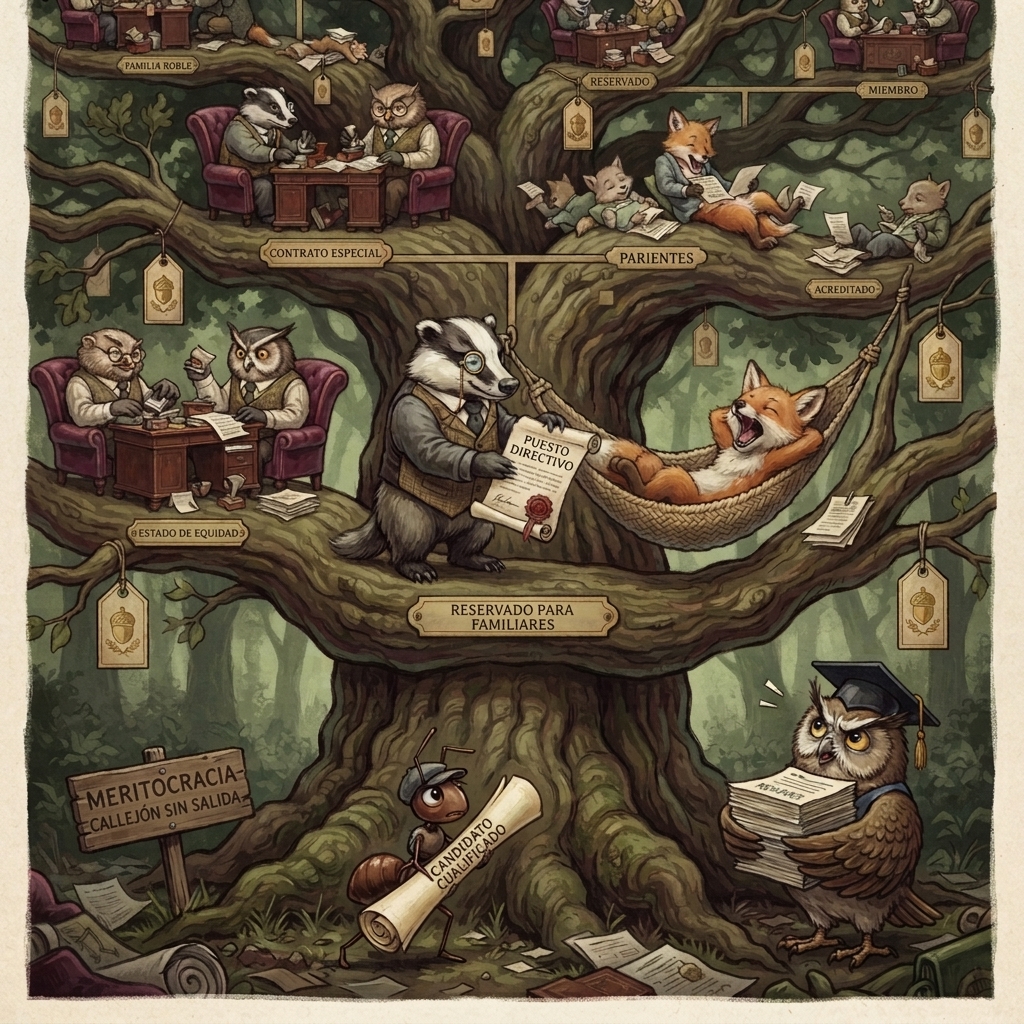 Ilustración editorial de El Árbol de los Apellidos